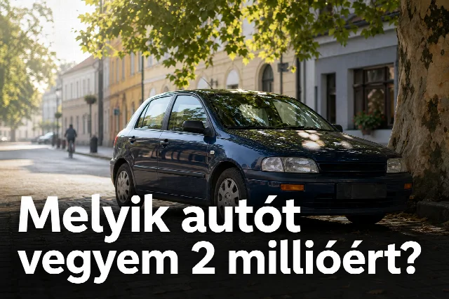 Gondozott idősebb használt kisautó fasoros utcán — használtautó-vásárlás 2 millió forintból