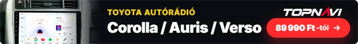 Toyota Corolla / Auris / Verso Android autórádió, multimédia fejegység, 89 990 Ft-tól – TOPNAVI