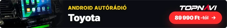 Toyota Android autórádió, multimédia fejegység CarPlay és Android Auto funkcióval, 89 990 Ft-tól – TOPNAVI