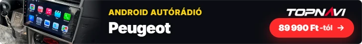 Peugeot Android autórádió, multimédia fejegység CarPlay és Android Auto funkcióval, 89 990 Ft-tól – TOPNAVI