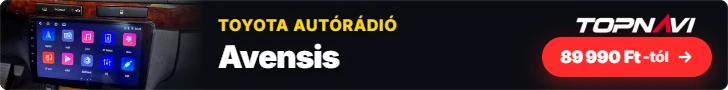 Toyota Avensis Android autórádió, multimédia fejegység, 89 990 Ft-tól – TOPNAVI