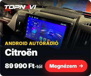 Citroën Android autórádió, multimédia fejegység CarPlay és Android Auto funkcióval, 89 990 Ft-tól – TOPNAVI
