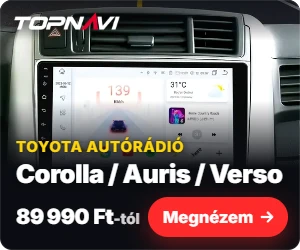 Toyota Corolla / Auris / Verso Android autórádió, multimédia fejegység, 89 990 Ft-tól – TOPNAVI