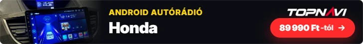 Honda Android autórádió, multimédia fejegység CarPlay és Android Auto funkcióval, 89 990 Ft-tól – TOPNAVI