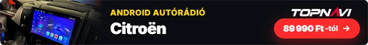 Citroën Android autórádió, multimédia fejegység CarPlay és Android Auto funkcióval, 89 990 Ft-tól – TOPNAVI