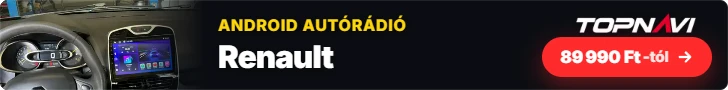 Renault Android autórádió, multimédia fejegység CarPlay és Android Auto funkcióval, 89 990 Ft-tól – TOPNAVI