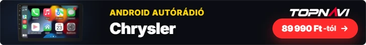 Chrysler Android autórádió, multimédia fejegység CarPlay és Android Auto funkcióval, 89 990 Ft-tól – TOPNAVI