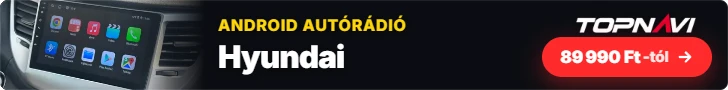 Hyundai Android autórádió, multimédia fejegység CarPlay és Android Auto funkcióval, 89 990 Ft-tól – TOPNAVI