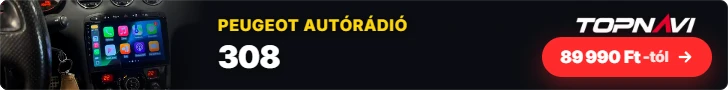 Peugeot 308 Android autórádió, multimédia fejegység, 89 990 Ft-tól – TOPNAVI