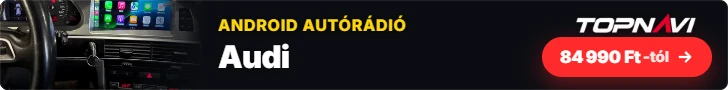 Audi Android autórádió, multimédia fejegység CarPlay és Android Auto funkcióval, 84 990 Ft-tól – TOPNAVI