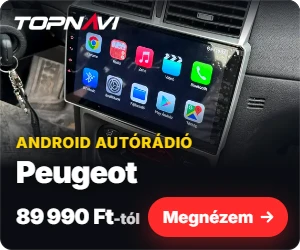 Peugeot Android autórádió, multimédia fejegység CarPlay és Android Auto funkcióval, 89 990 Ft-tól – TOPNAVI